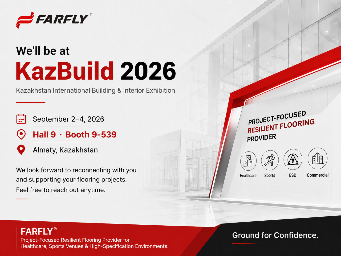 FARFLY to Showcase High-Specification Resilient Flooring Solutions at KazBuild 2026