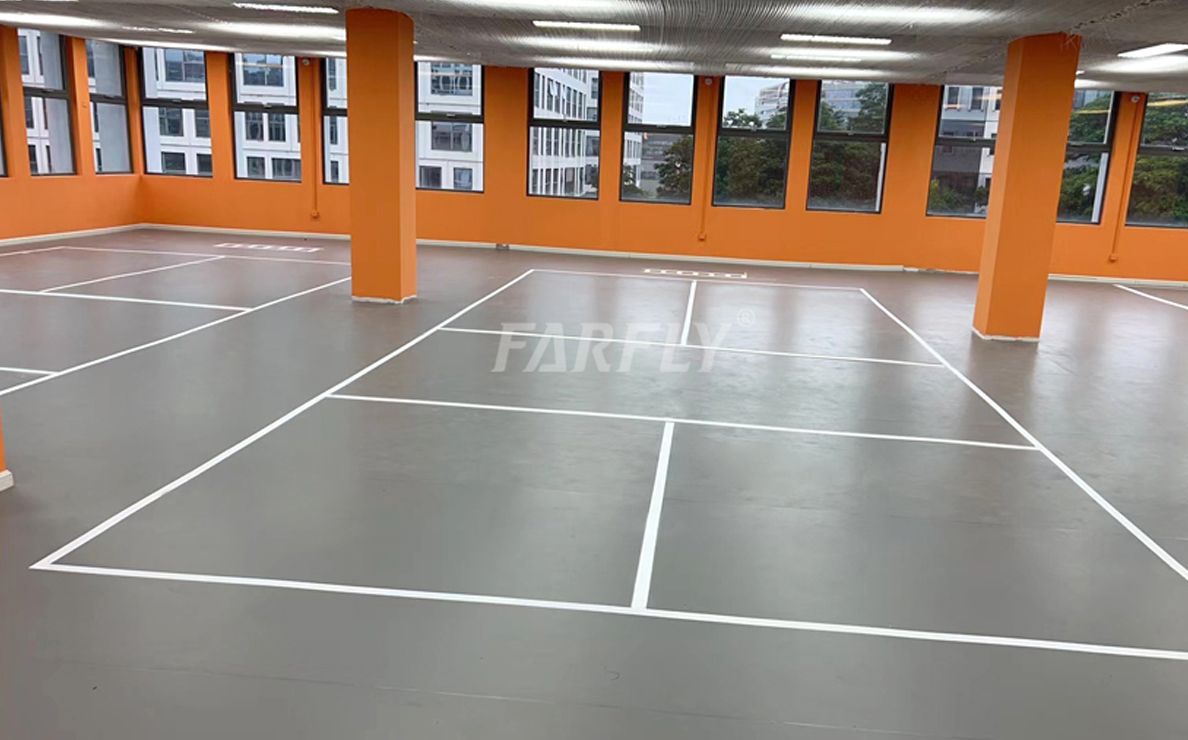 Pisos esportivos de PVC de 800 m² em 2024 no Pickleball Training Center em Guangzhou